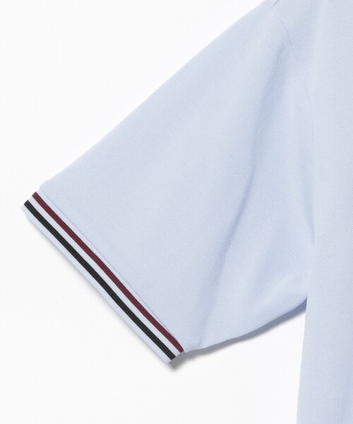 BEAMS GOLF(ビームスゴルフ)の「ORANGE LABEL / 袖リブ ボーダー ポロシャツ(吸水速乾・UVカット)(ポロシャツ・メンズ・ネイビー/サックスブルー/ホワイト・S/M/XL/L)」の22枚目の写真