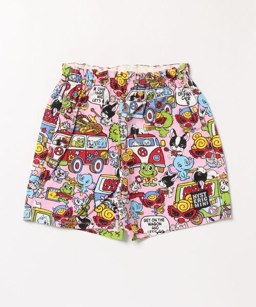 HYSTERIC MINI(ヒステリックミニ)の「BAND WAGON総柄 ショートパンツ(その他パンツ・キッズ・ピンク系その他/ホワイト系その他/ブラック系その他・100)」の3枚目の写真