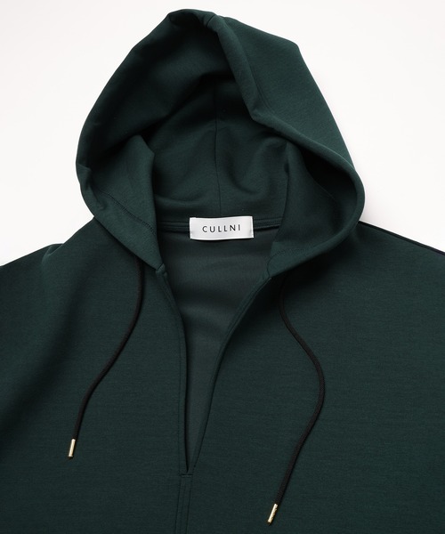 CULLNI（クルニ）の「Minimal Skipper Double Face Hoodie（パーカー・メンズ・グレー/ブラック/グリーン/ネイビー・1/2/0）」の15枚目の写真