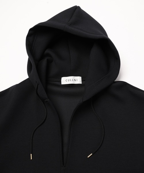 CULLNI（クルニ）の「Minimal Skipper Double Face Hoodie（パーカー・メンズ・グレー/ブラック/グリーン/ネイビー・1/2/0）」の20枚目の写真
