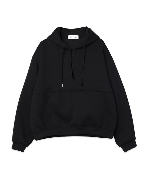CULLNI（クルニ）の「Minimal Skipper Double Face Hoodie（パーカー・メンズ・グレー/ブラック/グリーン/ネイビー・1/2/0）」の10枚目の写真