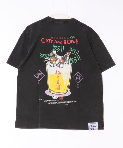 go slow caravan(ゴースローキャラバン)の「RAY綿 G/D猫と麦酒TEE~麦酒風呂3~(Tシャツ/カットソー・メンズ・ホワイト/ブラック系その他2・LARGE/MEDIUM/SMALL/X-LARGE)」の16枚目の写真