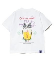 go slow caravan（ゴースローキャラバン）の「RAY綿 G D猫と麦酒TEE~麦酒風呂3~（Tシャツ/カットソー）」