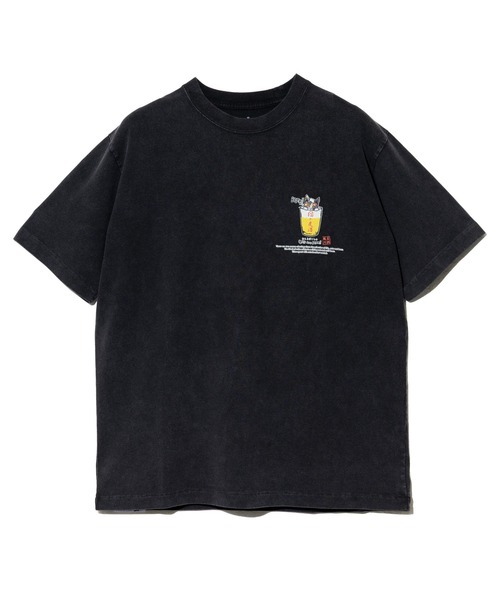 go slow caravan(ゴースローキャラバン)の「RAY綿 G/D猫と麦酒TEE~麦酒風呂3~(Tシャツ/カットソー・メンズ・ホワイト/ブラック系その他2・LARGE/MEDIUM/SMALL/X-LARGE)」の8枚目の写真