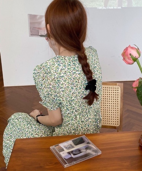 YUGA(ユーガ)の「YUGA_YGMC Korean-style Small floral print chiffon maxi dress(ワンピース・レディース・ライトグリーン/ラベンダー・FREE)」の22枚目の写真
