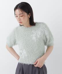 NATURAL BEAUTY BASIC | フリンジシャギー半袖ニット(ニット/セーター)