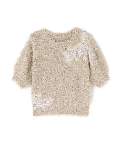 NATURAL BEAUTY BASIC(ナチュラルビューティーベーシック)の「フリンジシャギー半袖ニット(ニット/セーター・レディース・ベージュ/ライトグリーン・フリ-)」の13枚目の写真