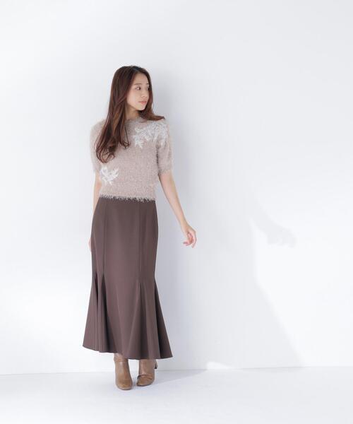 NATURAL BEAUTY BASIC(ナチュラルビューティーベーシック)の「フリンジシャギー半袖ニット(ニット/セーター・レディース・ベージュ/ライトグリーン・フリ-)」の14枚目の写真