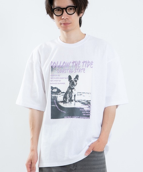 SIDEWAY STANCE(サイドウェイスタンス)の「【SIDEWAY STANCE】アニマルフォト 半袖Tシャツ(Tシャツ/カットソー・メンズ・ライトグレー系/ブルー系1/ホワイト系/ブラック系1/ブラック系/ホワイト系1/パープル/ホワイト/ブラック・LARGE/MEDIUM/X-LARGE/SMALL)」の2枚目の写真