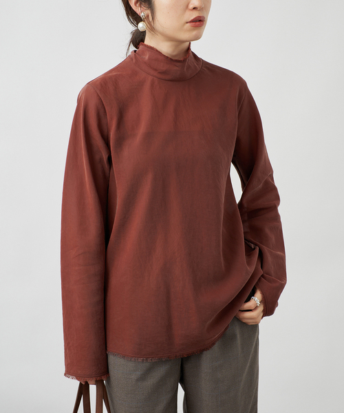 VERMEIL par iena(ヴェルメイユパーイエナ)の「Bias High-Neck ブラウス(シャツ/ブラウス・レディース・ボルドー/ブラック/ホワイト・FREE)」の19枚目の写真