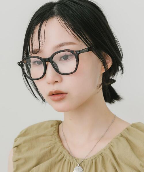 SMELLY(スメリー)の「オクタゴンフレームダテメガネ(メガネ・レディース・ブラック/オリーブ/ブラウン系その他・-)」の2枚目の写真