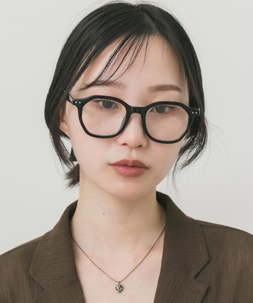 SMELLY(スメリー)の「オクタゴンフレームダテメガネ(メガネ・レディース・ブラック/オリーブ/ブラウン系その他・-)」の1枚目の写真