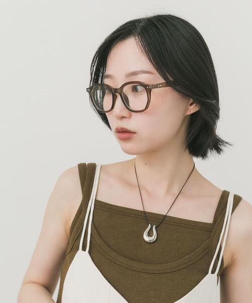SMELLY(スメリー)の「オクタゴンフレームダテメガネ(メガネ・レディース・ブラック/オリーブ/ブラウン系その他・-)」の6枚目の写真