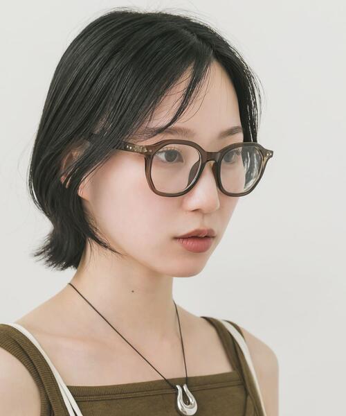 SMELLY(スメリー)の「オクタゴンフレームダテメガネ(メガネ・レディース・ブラック/オリーブ/ブラウン系その他・-)」の8枚目の写真