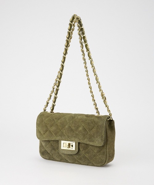 BABYLONE(バビロン)の「【柳橋唯さんYouTube紹介アイテム】【AULENTTI】スウェードBAG(ハンドバッグ・レディース・カーキ・フリー)」の4枚目の写真