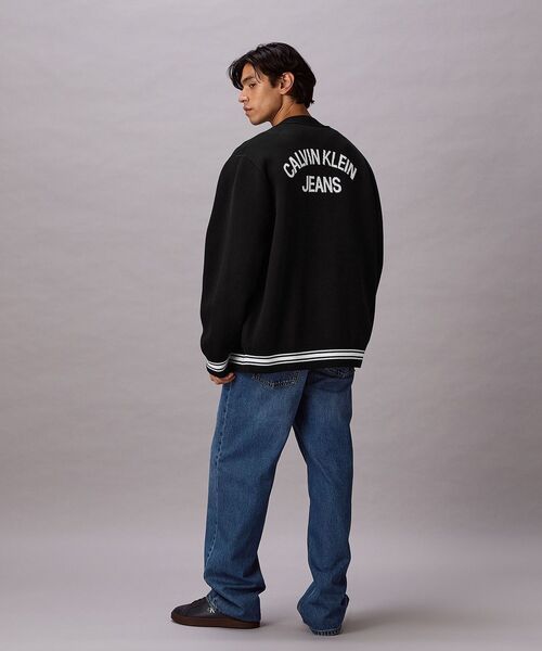 Calvin Klein(カルバン・クライン)の「ニット - バーシティカーディガンセーター(カーディガン/ボレロ・メンズ・グレー/ブラック・L/S/M)」の6枚目の写真