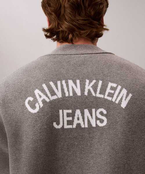 Calvin Klein(カルバン・クライン)の「ニット - バーシティカーディガンセーター(カーディガン/ボレロ・メンズ・グレー/ブラック・L/S/M)」の16枚目の写真