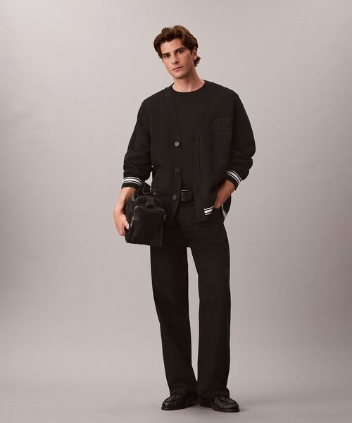 Calvin Klein(カルバン・クライン)の「ニット - バーシティカーディガンセーター(カーディガン/ボレロ・メンズ・グレー/ブラック・L/S/M)」の18枚目の写真