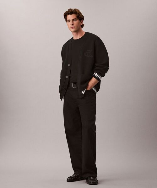 Calvin Klein(カルバン・クライン)の「ニット - バーシティカーディガンセーター(カーディガン/ボレロ・メンズ・グレー/ブラック・L/S/M)」の22枚目の写真