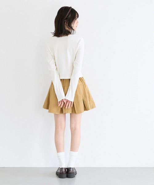 coca(coca)(コカ)の「ユース リブトップス(Tシャツ/カットソー・レディース・グレー/アイボリー・L/S)」の5枚目の写真