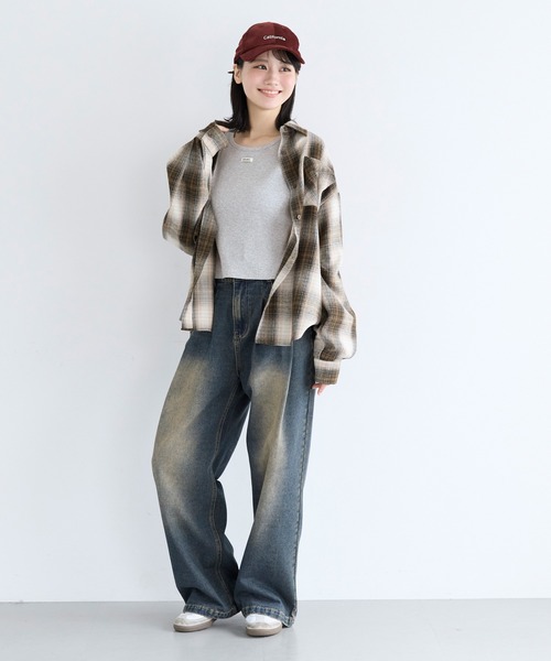 coca(coca)(コカ)の「ユース リブトップス(Tシャツ/カットソー・レディース・グレー/アイボリー・L/S)」の13枚目の写真