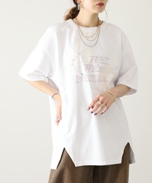 Arinomama 220g 16s空紡糸天竺 綿100% フラワーレイヤー ロゴ Tシャツ 半袖