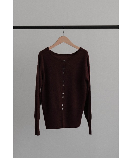 tento（テント）の「【PREMIUM YARN】2Way Front-to-Back Cashmere Knit Sweater（ニット/セーター・レディース・ブラウン/グレー/レッド・FREE）」の3枚目の写真