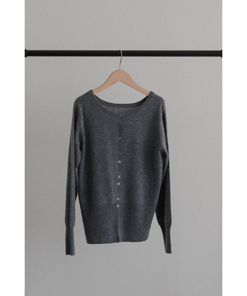 tento（テント）の「【PREMIUM YARN】2Way Front-to-Back Cashmere Knit Sweater（ニット/セーター・レディース・ブラウン/グレー/レッド・FREE）」の2枚目の写真