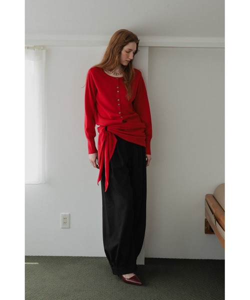 tento（テント）の「【PREMIUM YARN】2Way Front-to-Back Cashmere Knit Sweater（ニット/セーター・レディース・ブラウン/グレー/レッド・FREE）」の5枚目の写真