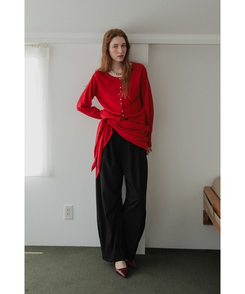 tento（テント）の「【PREMIUM YARN】2Way Front-to-Back Cashmere Knit Sweater（ニット/セーター・レディース・ブラウン/グレー/レッド・FREE）」の4枚目の写真