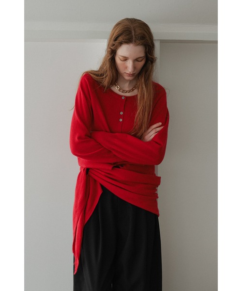 tento（テント）の「【PREMIUM YARN】2Way Front-to-Back Cashmere Knit Sweater（ニット/セーター・レディース・ブラウン/グレー/レッド・FREE）」の17枚目の写真