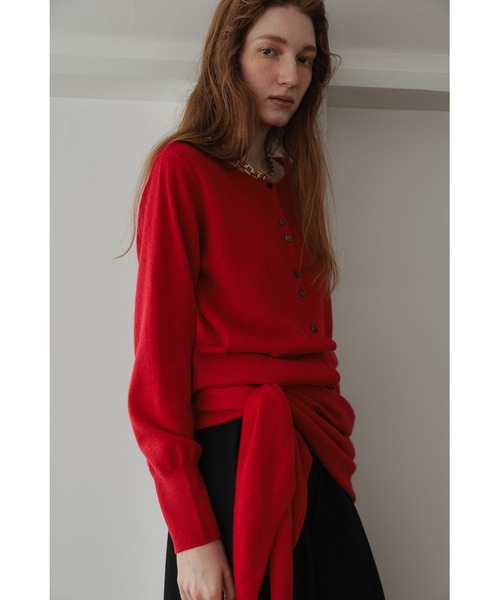 tento（テント）の「【PREMIUM YARN】2Way Front-to-Back Cashmere Knit Sweater（ニット/セーター・レディース・ブラウン/グレー/レッド・FREE）」の18枚目の写真