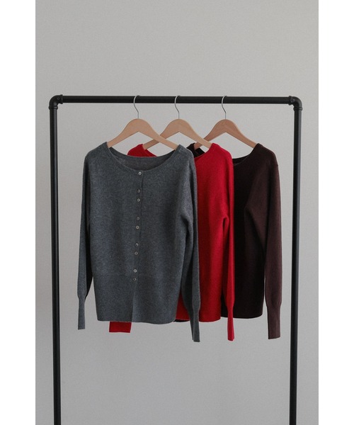 tento（テント）の「【PREMIUM YARN】2Way Front-to-Back Cashmere Knit Sweater（ニット/セーター・レディース・ブラウン/グレー/レッド・FREE）」の7枚目の写真