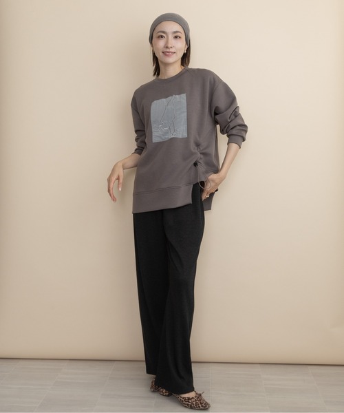 lodie(ロディ)の「ヒューマンモチーフ ドロストプルオーバー(Tシャツ/カットソー・レディース・チャコールグレー/モカ/ブラック・FREE)」の4枚目の写真