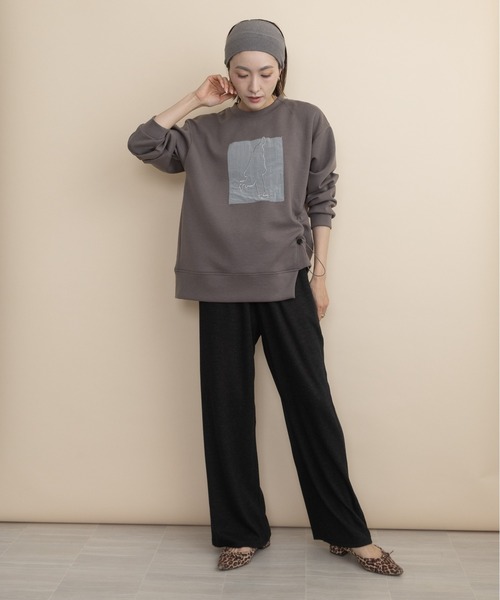 lodie(ロディ)の「ヒューマンモチーフ ドロストプルオーバー(Tシャツ/カットソー・レディース・チャコールグレー/モカ/ブラック・FREE)」の6枚目の写真