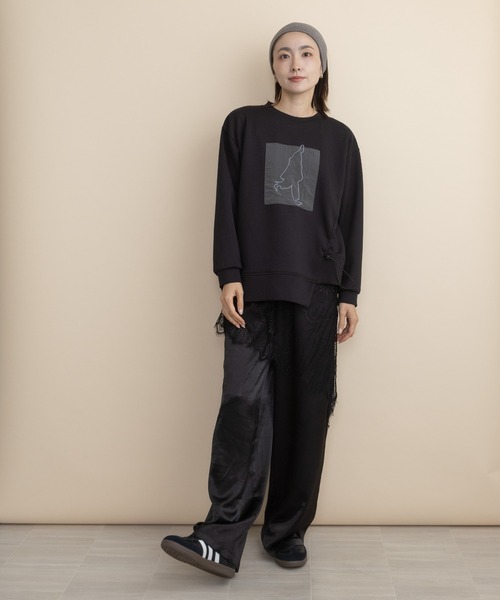 lodie(ロディ)の「ヒューマンモチーフ ドロストプルオーバー(Tシャツ/カットソー・レディース・チャコールグレー/モカ/ブラック・FREE)」の14枚目の写真