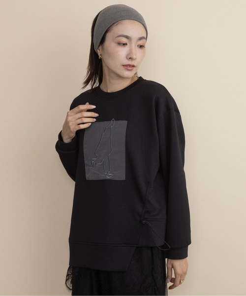 lodie(ロディ)の「ヒューマンモチーフ ドロストプルオーバー(Tシャツ/カットソー・レディース・チャコールグレー/モカ/ブラック・FREE)」の13枚目の写真