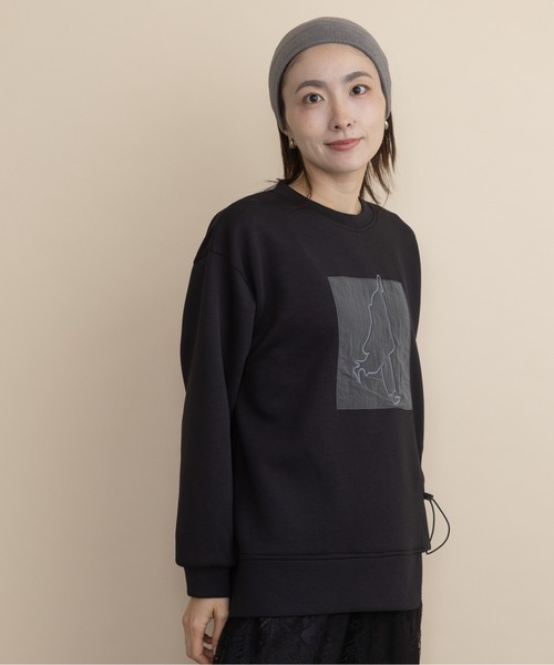 lodie(ロディ)の「ヒューマンモチーフ ドロストプルオーバー(Tシャツ/カットソー・レディース・チャコールグレー/モカ/ブラック・FREE)」の18枚目の写真