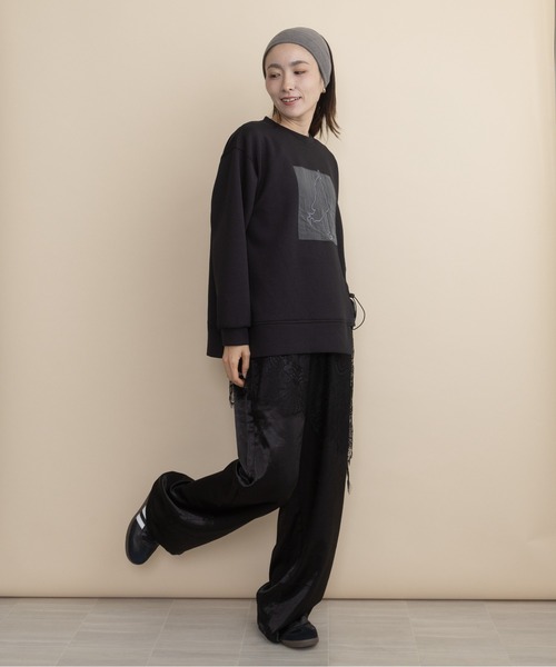 lodie(ロディ)の「ヒューマンモチーフ ドロストプルオーバー(Tシャツ/カットソー・レディース・チャコールグレー/モカ/ブラック・FREE)」の19枚目の写真