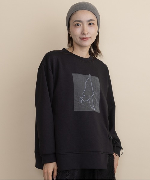 lodie(ロディ)の「ヒューマンモチーフ ドロストプルオーバー(Tシャツ/カットソー・レディース・チャコールグレー/モカ/ブラック・FREE)」の12枚目の写真