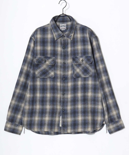 HOUSTON(ヒューストン)の「HOUSTON/ヒューストン Vintage Ombre Check Flannel Shirt/ヴィンテージ加工 オンブレチェック フランネルシャツ/レディース メンズ(シャツ/ブラウス・メンズ・ブラウン/レッド/バーガンディー/ブルー系その他/グリーン/ネイビー・M/XL/L)」の17枚目の写真
