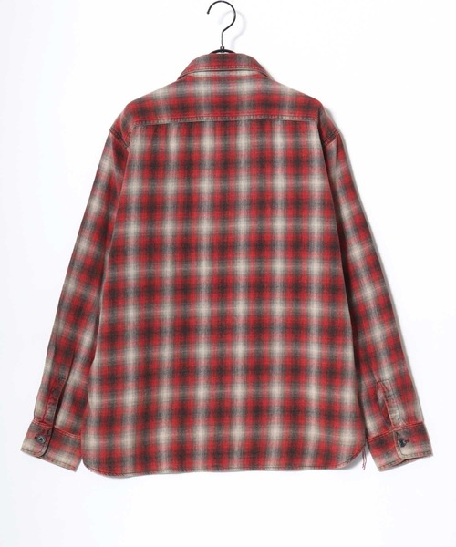 HOUSTON(ヒューストン)の「HOUSTON/ヒューストン Vintage Ombre Check Flannel Shirt/ヴィンテージ加工 オンブレチェック フランネルシャツ/レディース メンズ(シャツ/ブラウス・メンズ・ブラウン/レッド/バーガンディー/ブルー系その他/グリーン/ネイビー・M/XL/L)」の22枚目の写真