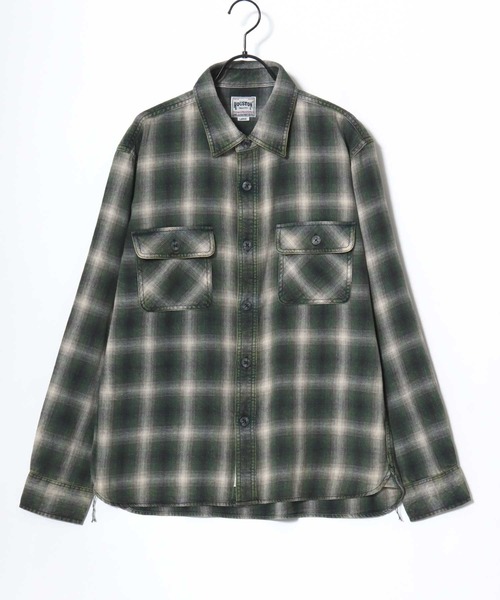 HOUSTON(ヒューストン)の「HOUSTON/ヒューストン Vintage Ombre Check Flannel Shirt/ヴィンテージ加工 オンブレチェック フランネルシャツ/レディース メンズ(シャツ/ブラウス・メンズ・ブラウン/レッド/バーガンディー/ブルー系その他/グリーン/ネイビー・M/XL/L)」の15枚目の写真