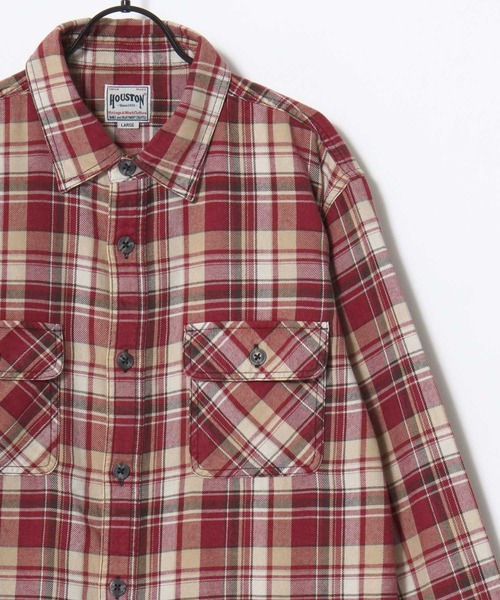 HOUSTON(ヒューストン)の「HOUSTON/ヒューストン Vintage Ombre Check Flannel Shirt/ヴィンテージ加工 オンブレチェック フランネルシャツ/レディース メンズ(シャツ/ブラウス・メンズ・ブラウン/レッド/バーガンディー/ブルー系その他/グリーン/ネイビー・M/XL/L)」の12枚目の写真