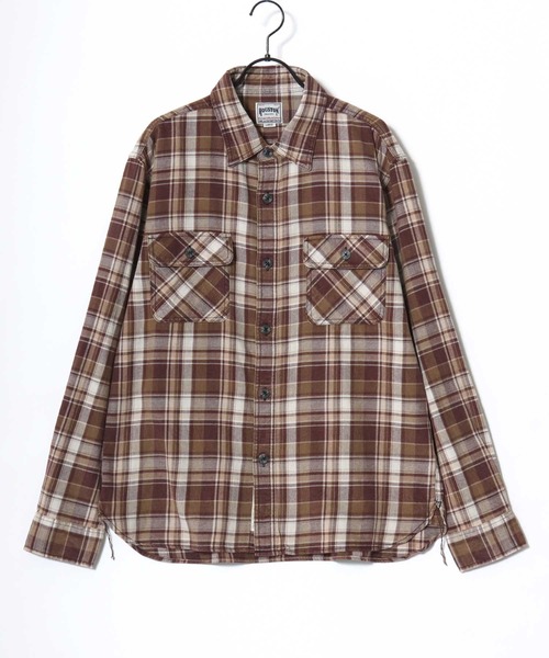 HOUSTON(ヒューストン)の「HOUSTON/ヒューストン Vintage Ombre Check Flannel Shirt/ヴィンテージ加工 オンブレチェック フランネルシャツ/レディース メンズ(シャツ/ブラウス・メンズ・ブラウン/レッド/バーガンディー/ブルー系その他/グリーン/ネイビー・M/XL/L)」の13枚目の写真