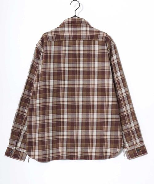 HOUSTON(ヒューストン)の「HOUSTON/ヒューストン Vintage Ombre Check Flannel Shirt/ヴィンテージ加工 オンブレチェック フランネルシャツ/レディース メンズ(シャツ/ブラウス・メンズ・ブラウン/レッド/バーガンディー/ブルー系その他/グリーン/ネイビー・M/XL/L)」の14枚目の写真