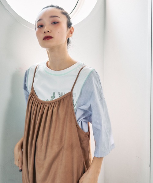 niko and...（ニコアンド）の「[MODE NORM CORE]ドッキングロゴプルオーバー（Tシャツ/カットソー・レディース・ブラック/グレー/オフホワイト・MEDIUM/LARGE）」の4枚目の写真