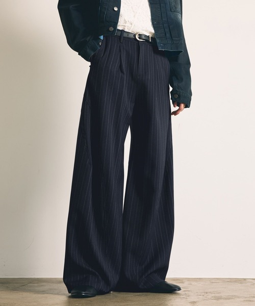 HARE(ハレ)の「【SET UP対応】3ディメンションワイドパンツ/AW(HARE)(スラックス・メンズ・ブラック/グレー/ネイビー/レッド・MEDIUM/LARGE/SMALL)」の4枚目の写真