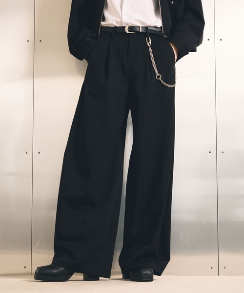 HARE(ハレ)の「【SET UP対応】3ディメンションワイドパンツ/AW(HARE)(スラックス・メンズ・ブラック/グレー/ネイビー/レッド・MEDIUM/LARGE/SMALL)」の2枚目の写真