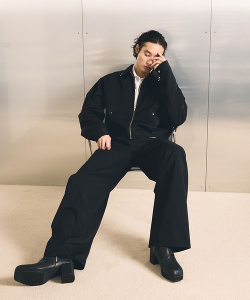 HARE(ハレ)の「【SET UP対応】3ディメンションワイドパンツ/AW(HARE)(スラックス・メンズ・ブラック/グレー/ネイビー/レッド・MEDIUM/LARGE/SMALL)」の14枚目の写真